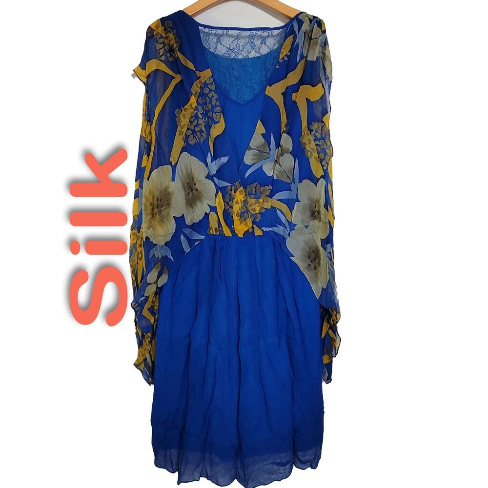 Women's Silk Size S Short Sleeve Tank Dress SCB815